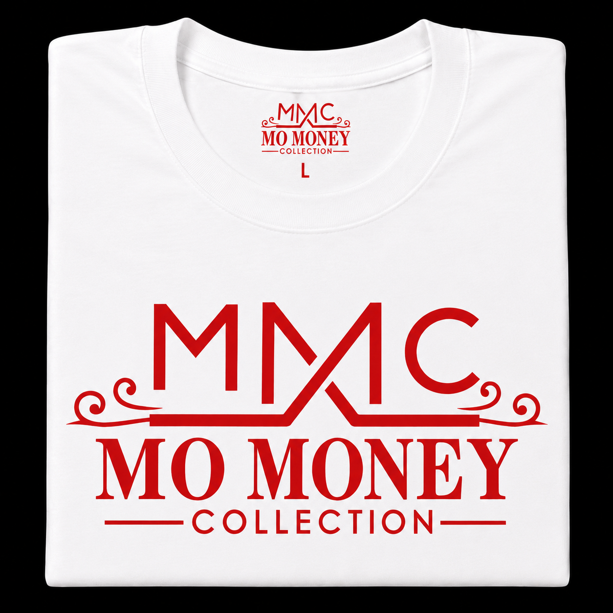 Mo Money Collection DTF Print T-Shirt - White