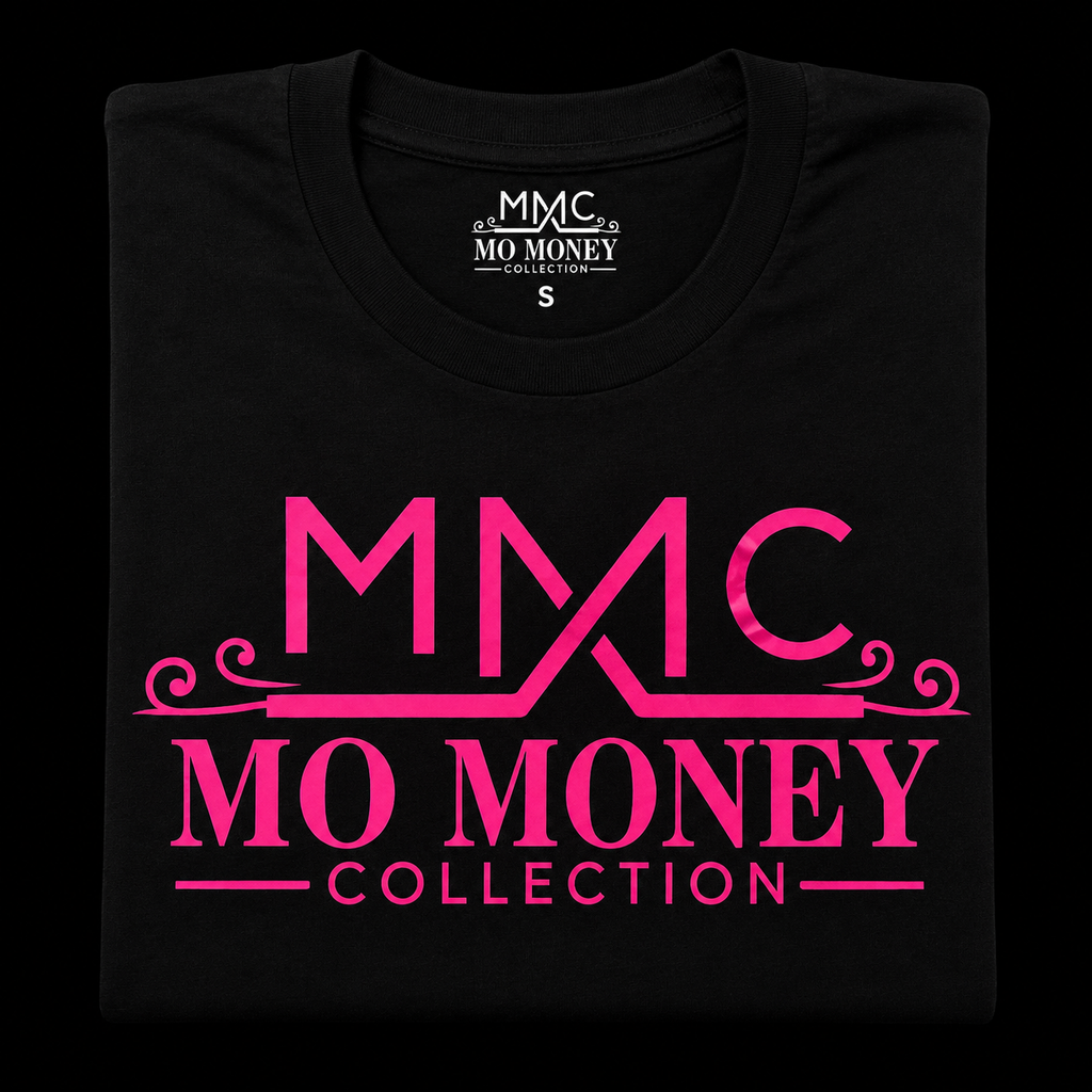 Mo Money Collection DTF Print T-Shirt - Black