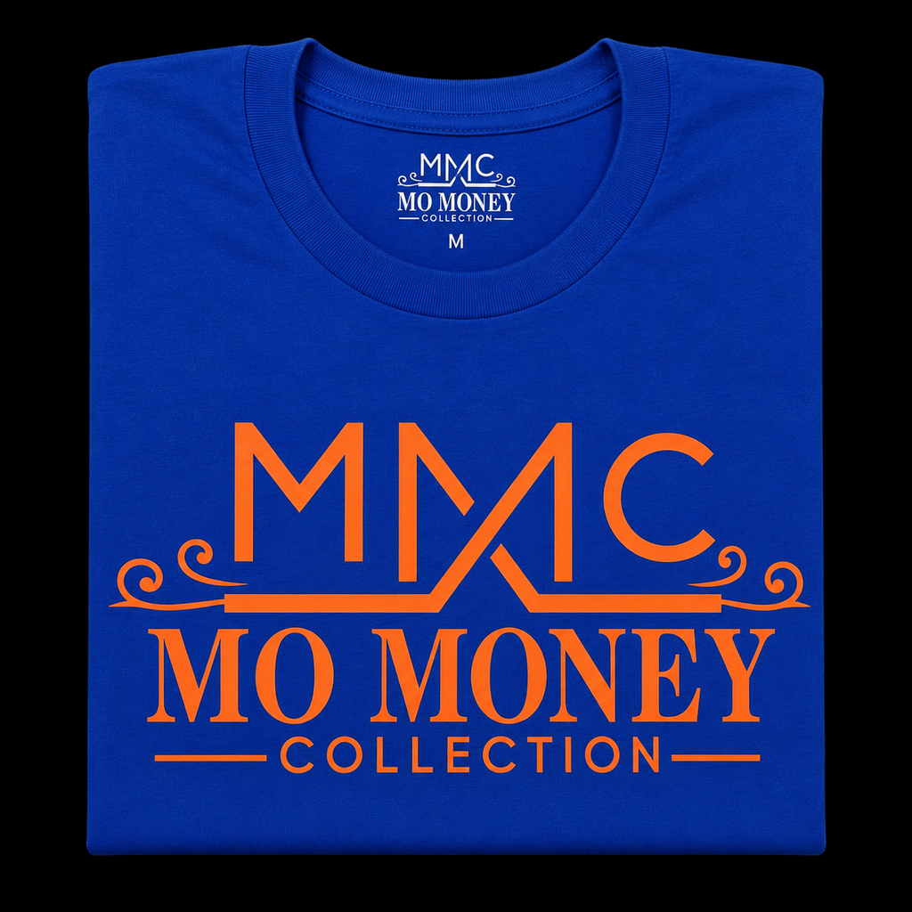 Mo Money Collection DTF Print T-Shirt - Royal Blue