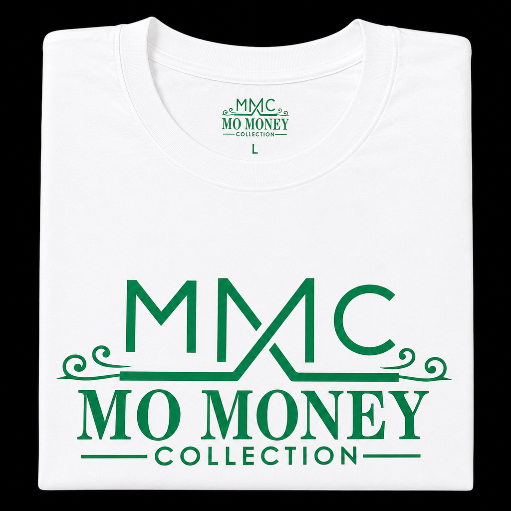 Mo Money Collection DTF Print T-Shirt - White