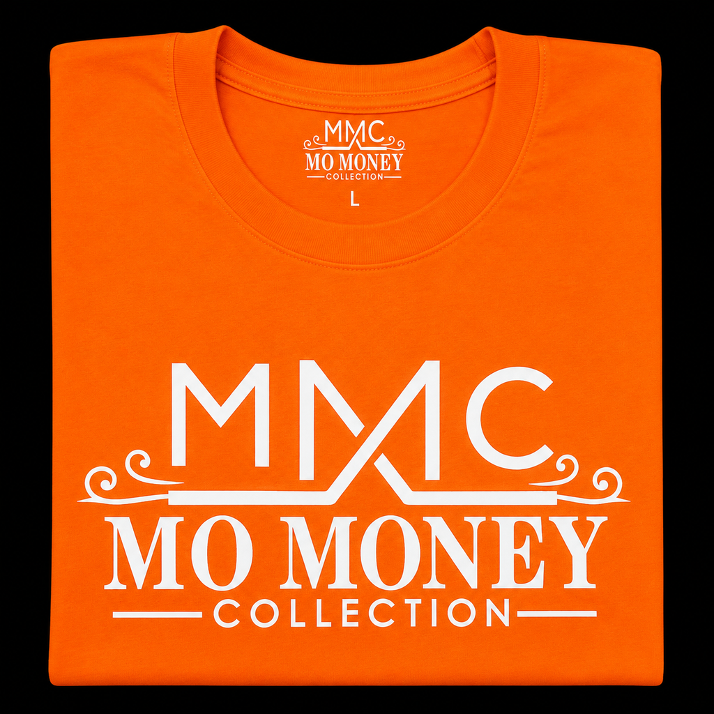 Mo Money Collection DTF Print T-Shirt - Orange