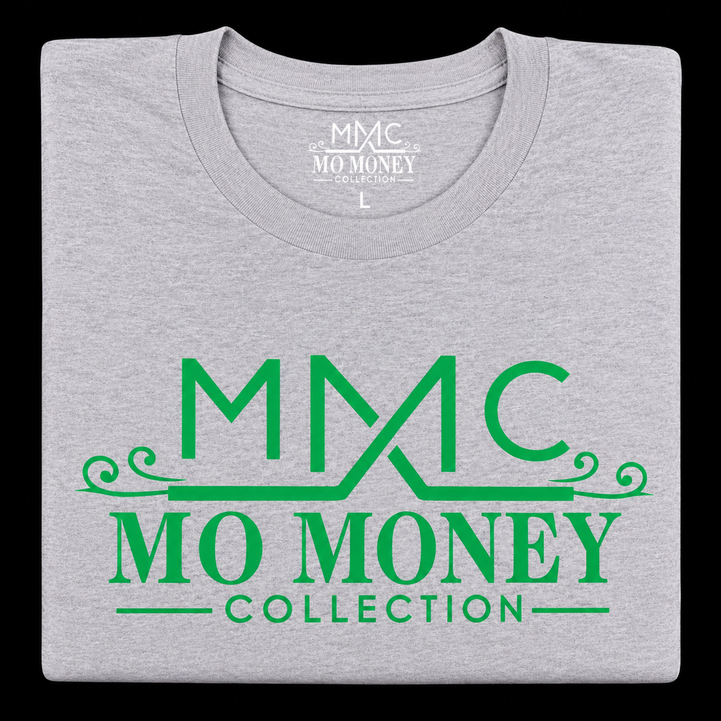 Mo Money Collection DTF Print T-Shirt - Gray