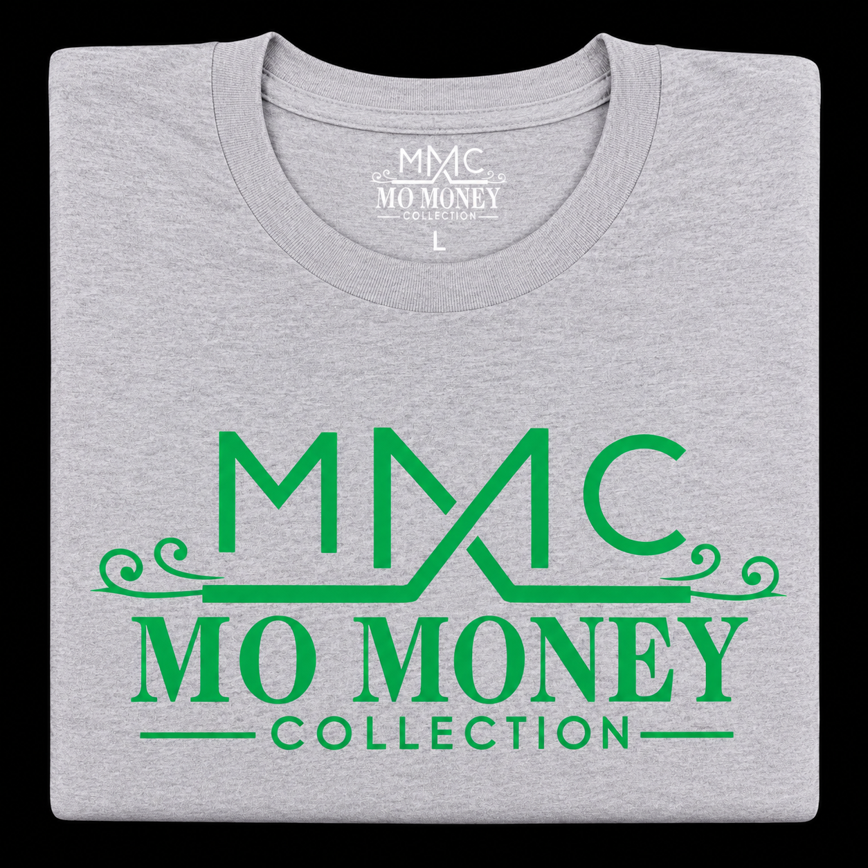 Mo Money Collection DTF Print T-Shirt - Gray