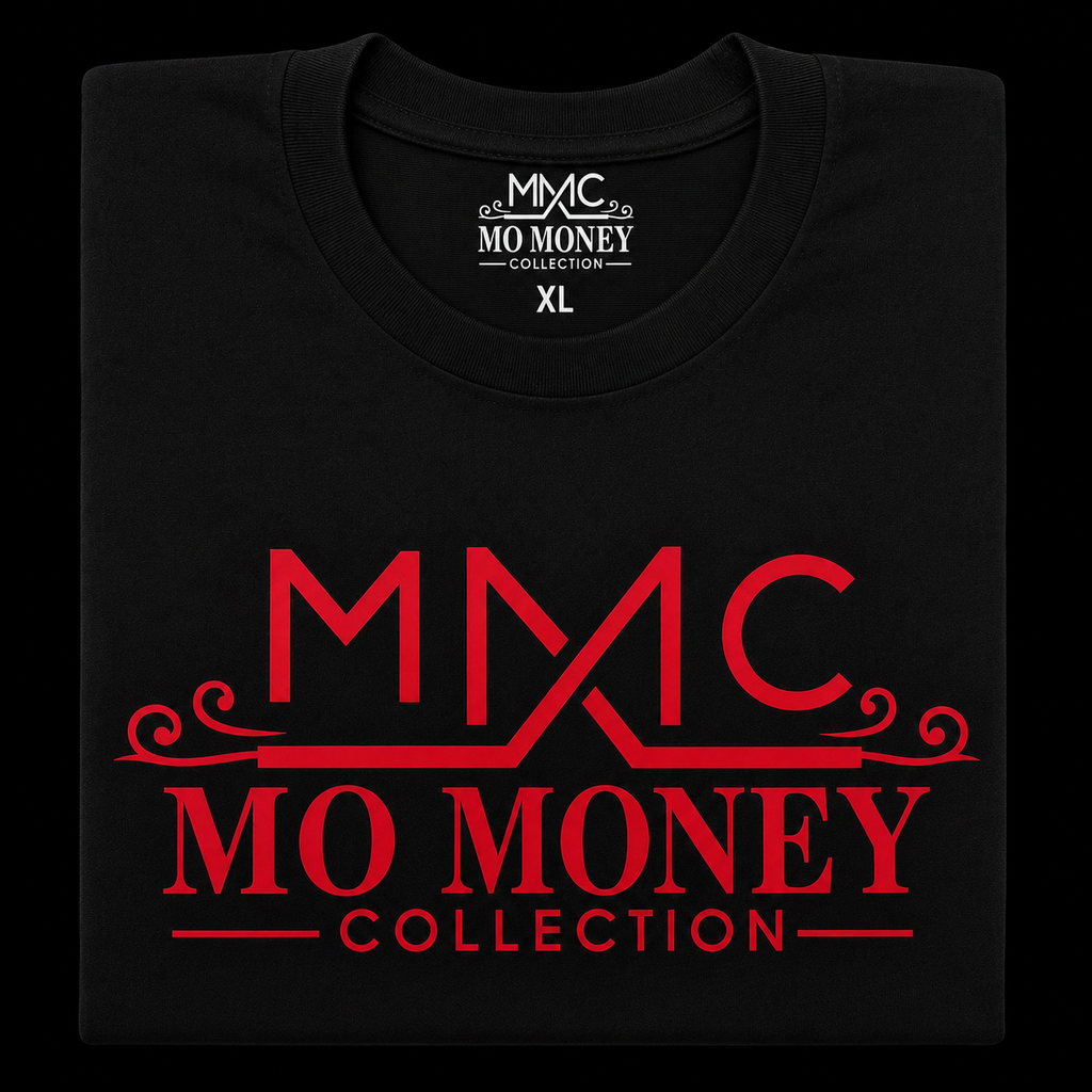 Mo Money Collection DTF Print T-Shirt - Black