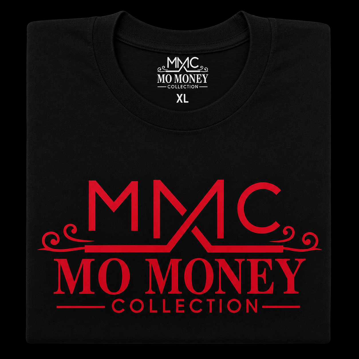 Mo Money Collection DTF Print T-Shirt - Black