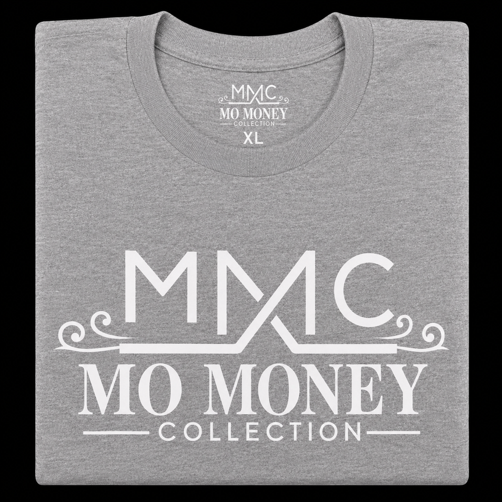 Mo Money Collection DTF Print T-Shirt - Gray