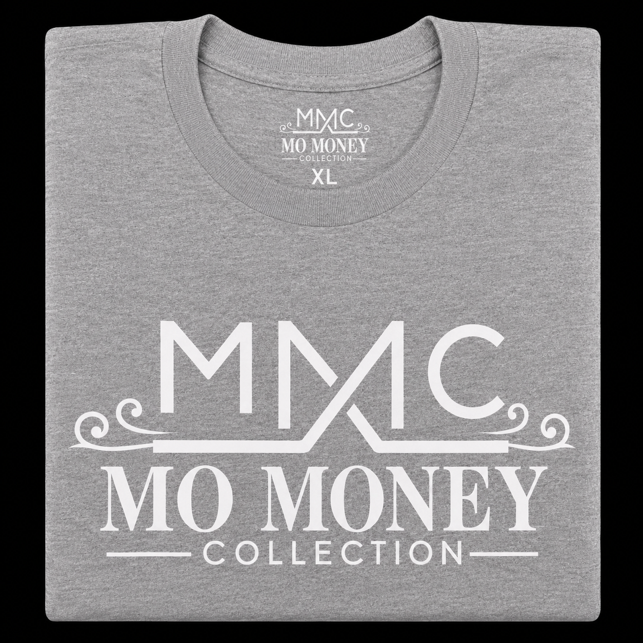 Mo Money Collection DTF Print T-Shirt - Gray