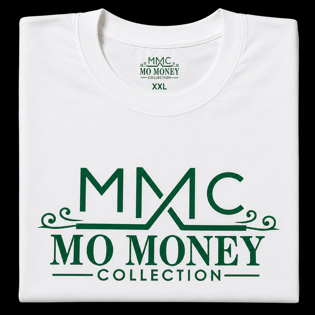 Mo Money Collection DTF Print T-Shirt - White