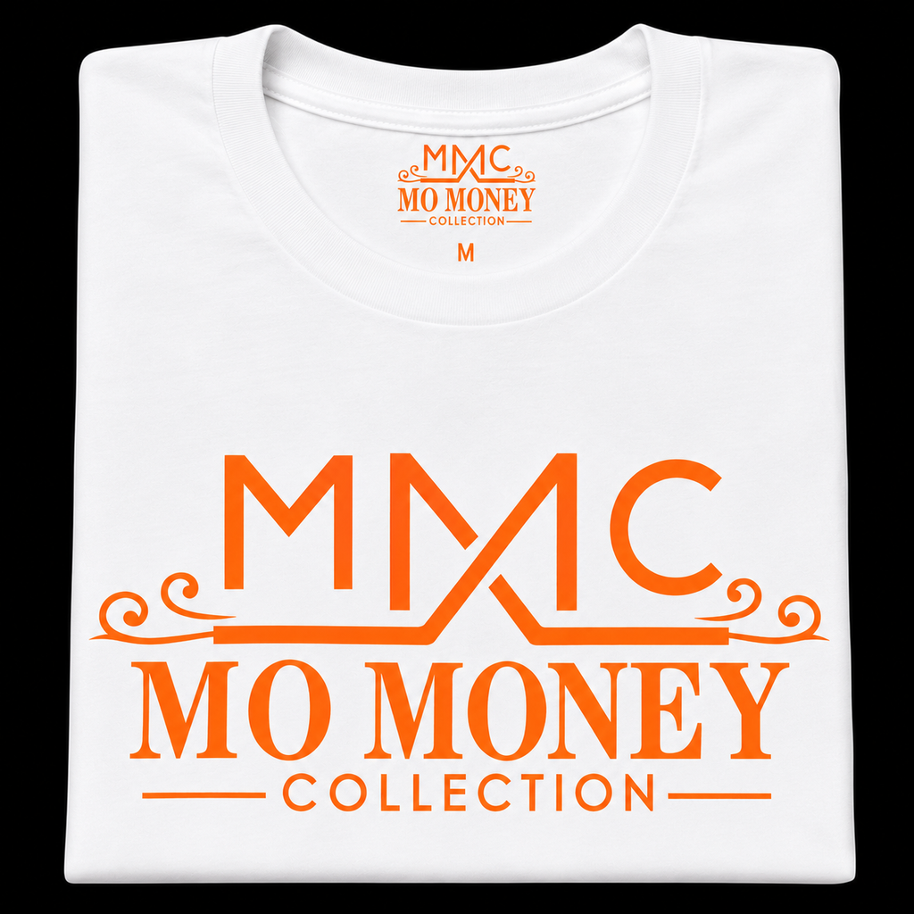 Mo Money Collection DTF Print T-Shirt - White