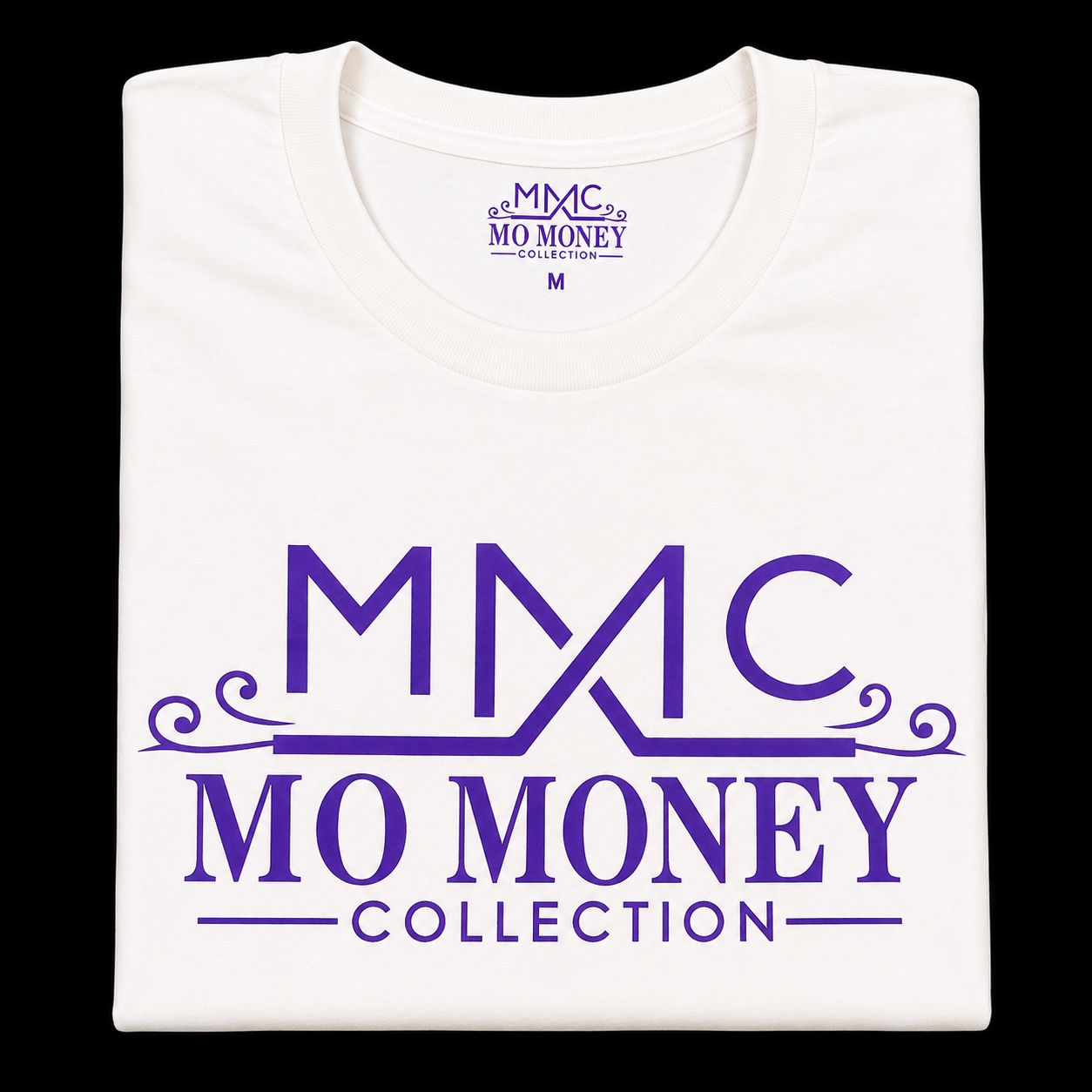 Mo Money Collection DTF Print T-Shirt - White