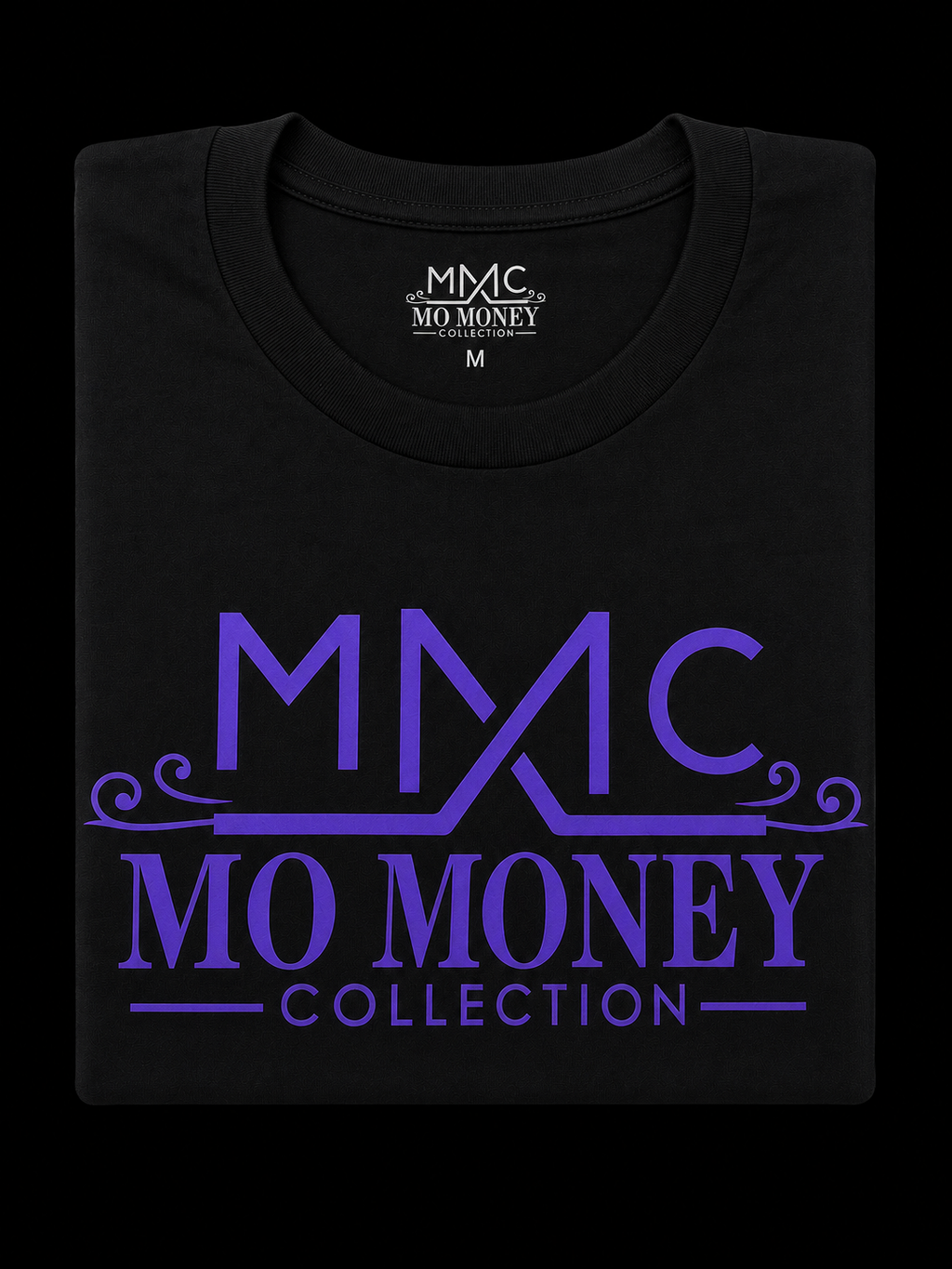 Mo Money Collection DTF Print T-Shirt - Black