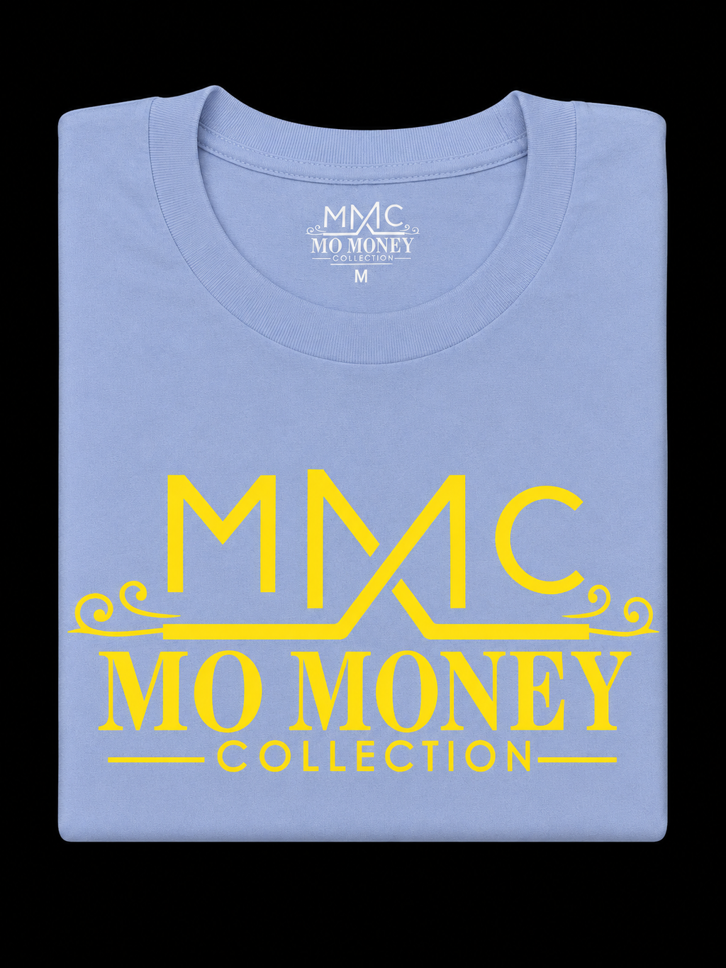 Mo Money Collection DTF Print T-Shirt - Light Blue