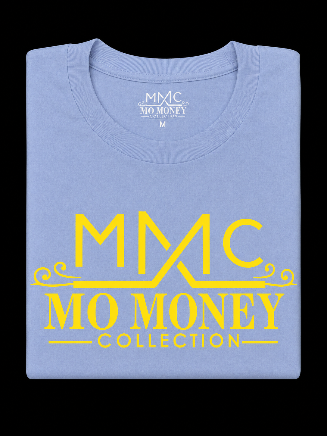 Mo Money Collection DTF Print T-Shirt - Light Blue