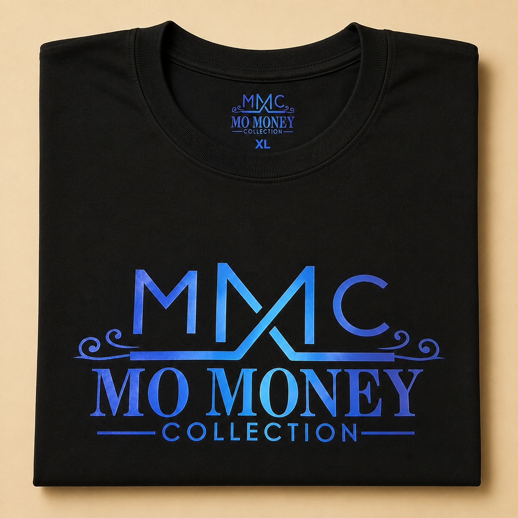 Mo Money Collection DTF Print T-Shirt - Black