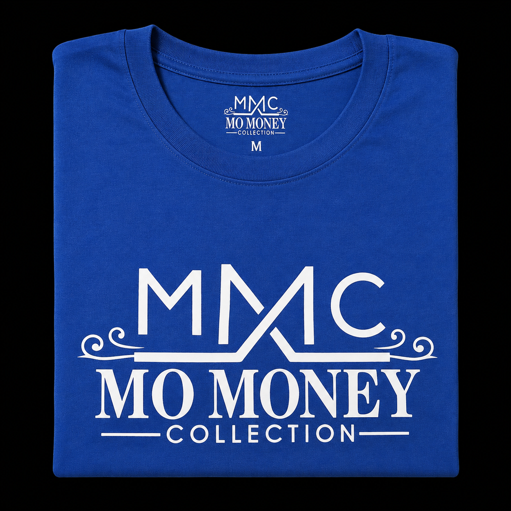 Mo Money Collection DTF Print T-Shirt - Royal Blue