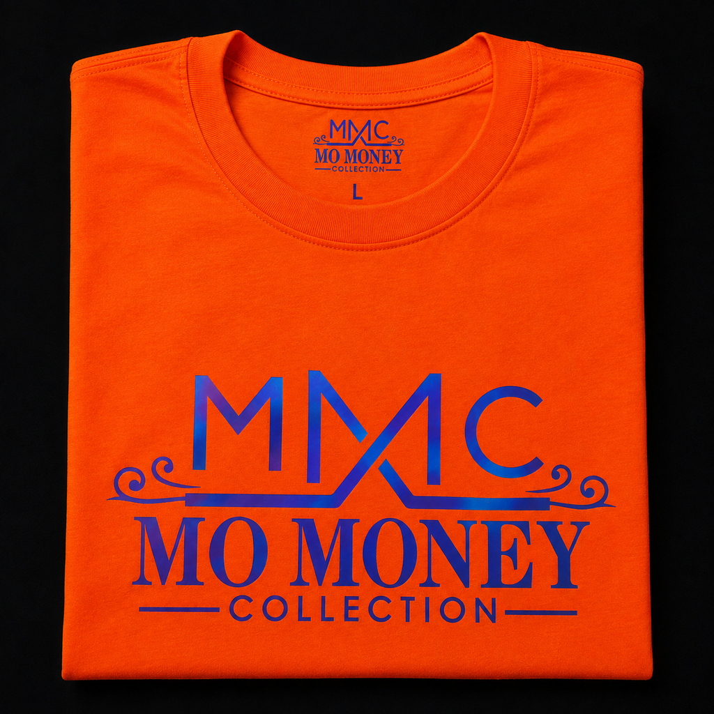 Mo Money Collection DTF Print T-Shirt - Orange
