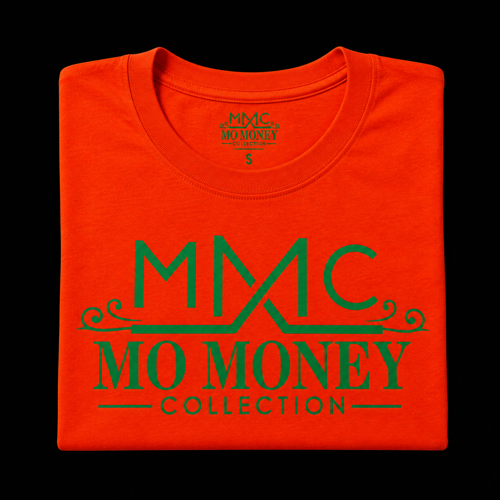 Mo Money Collection DTF Print T-Shirt - Orange