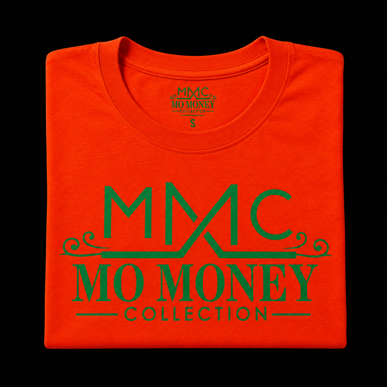 Mo Money Collection DTF Print T-Shirt - Orange