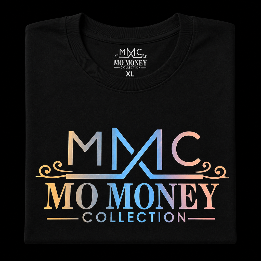 Mo Money Collection DTF Print T-Shirt - Black