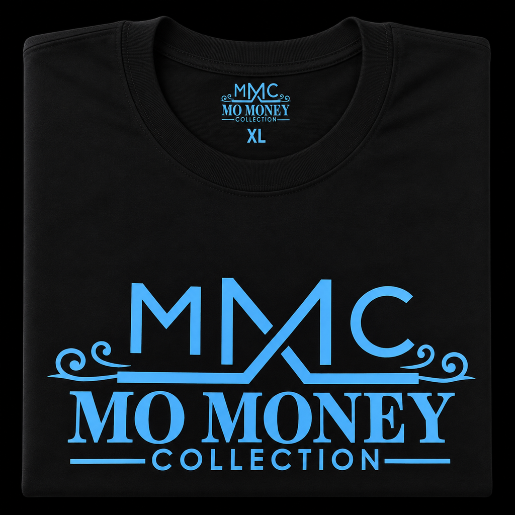 Mo Money Collection DTF Print T-Shirt - Black