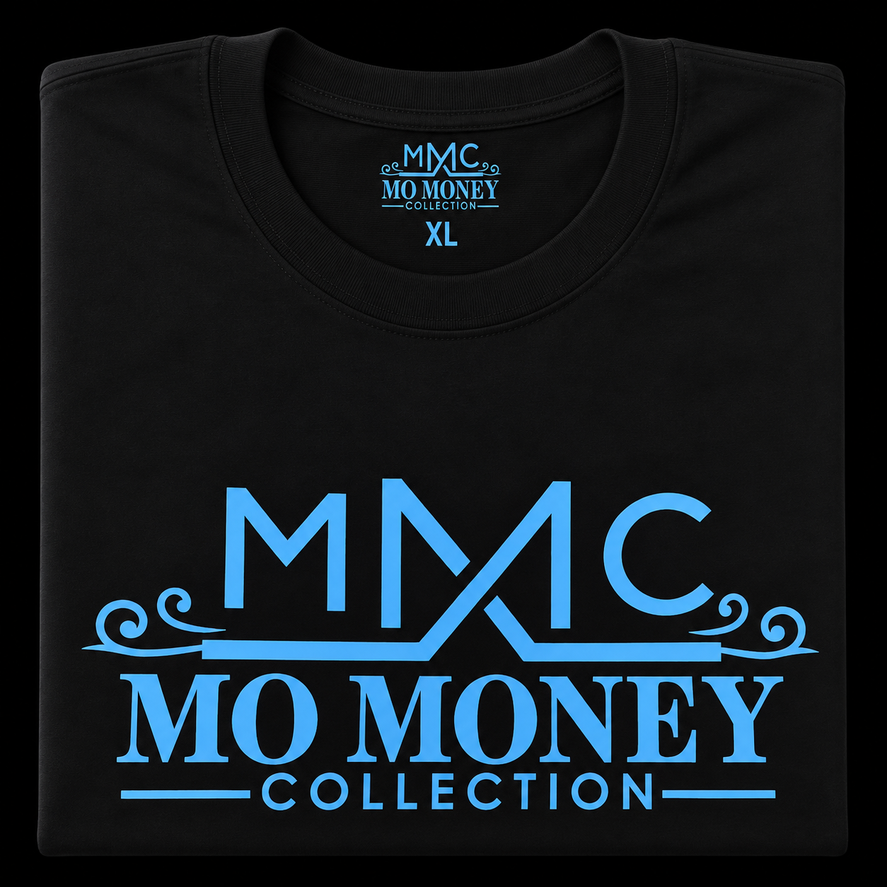 Mo Money Collection DTF Print T-Shirt - Black